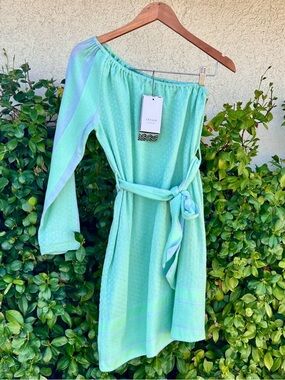 Cecilie Copenhagen Michelle
Dress Green Blue One Shoulder
Mini XS fits S / M NWT